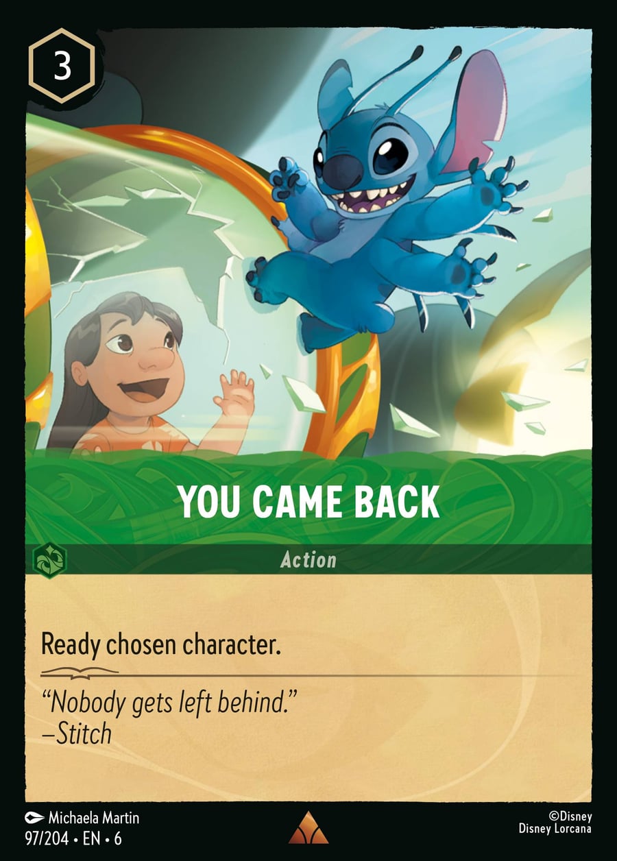 You Came Back card art