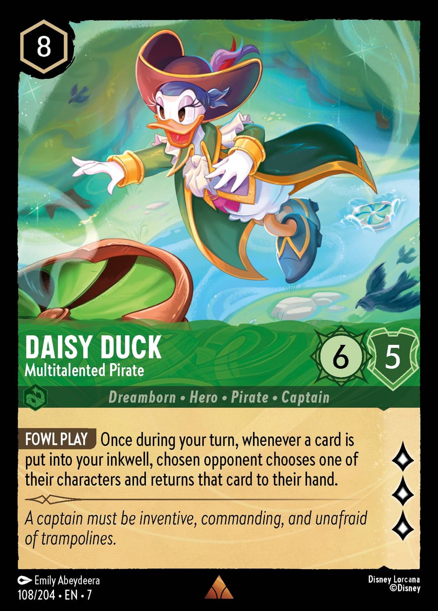 Daisy Duck - Multitalented Pirate card art