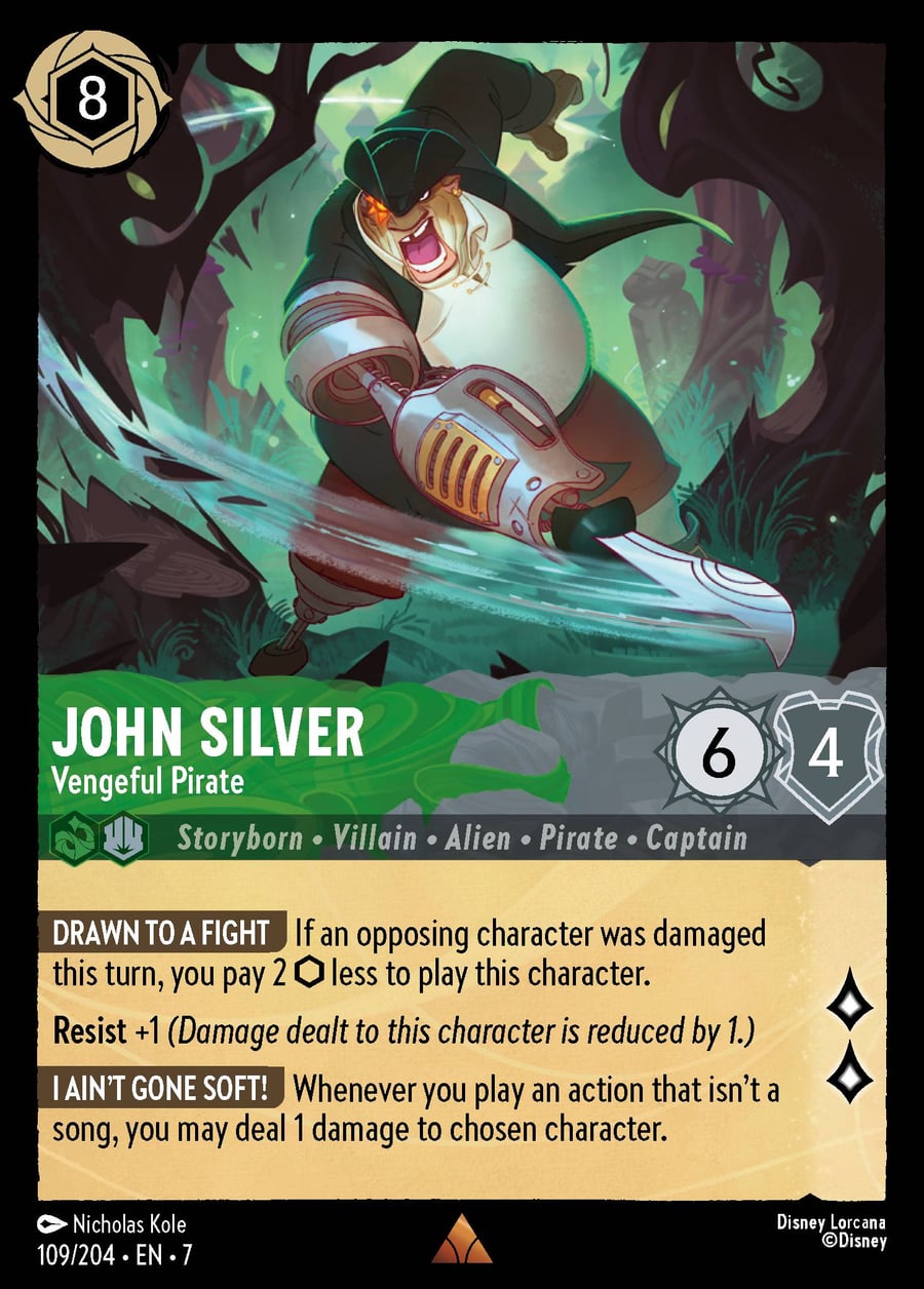 John Silver - Vengeful Pirate card art