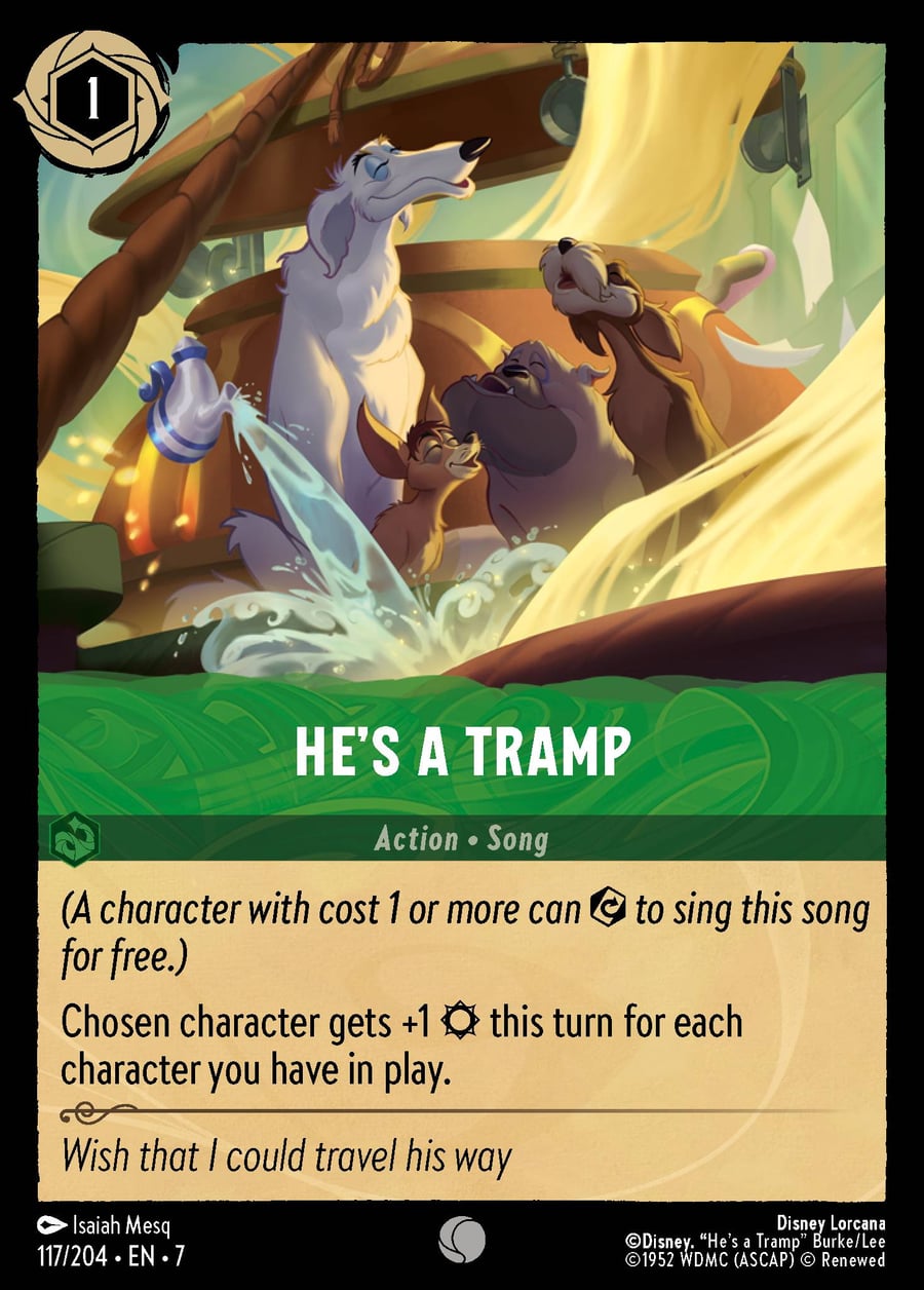 He's a Tramp card art