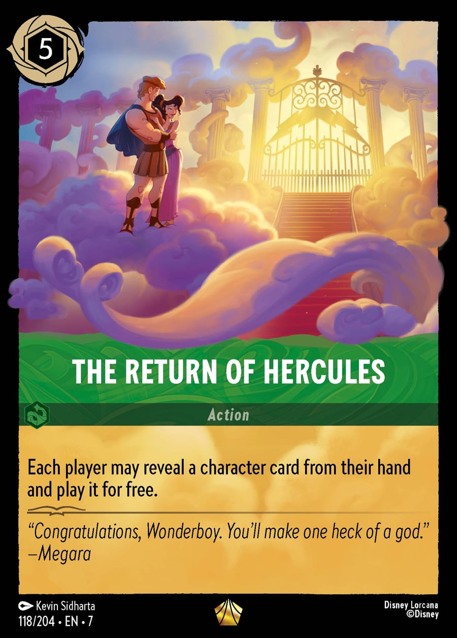 The Return of Hercules card art
