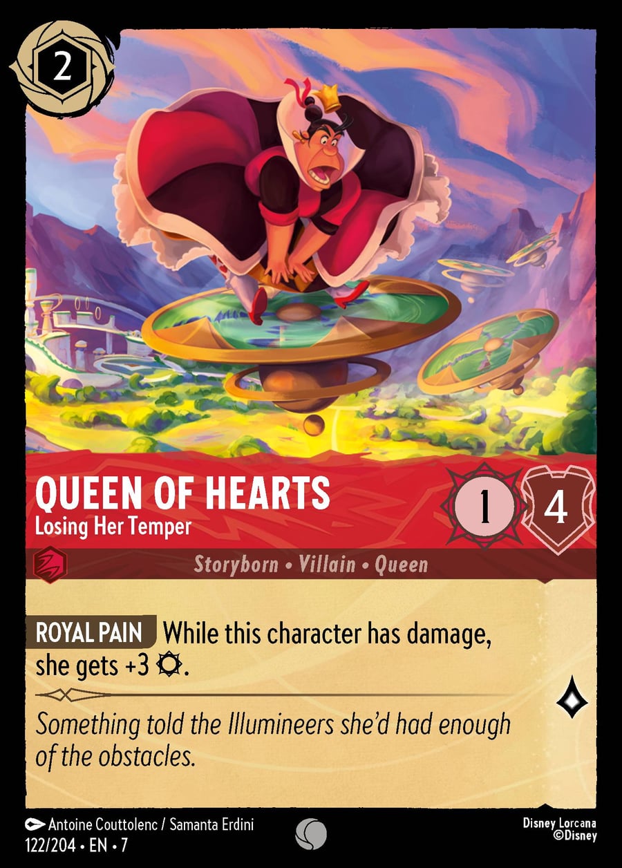 Queen of Hearts - Losing Her Temper card art
