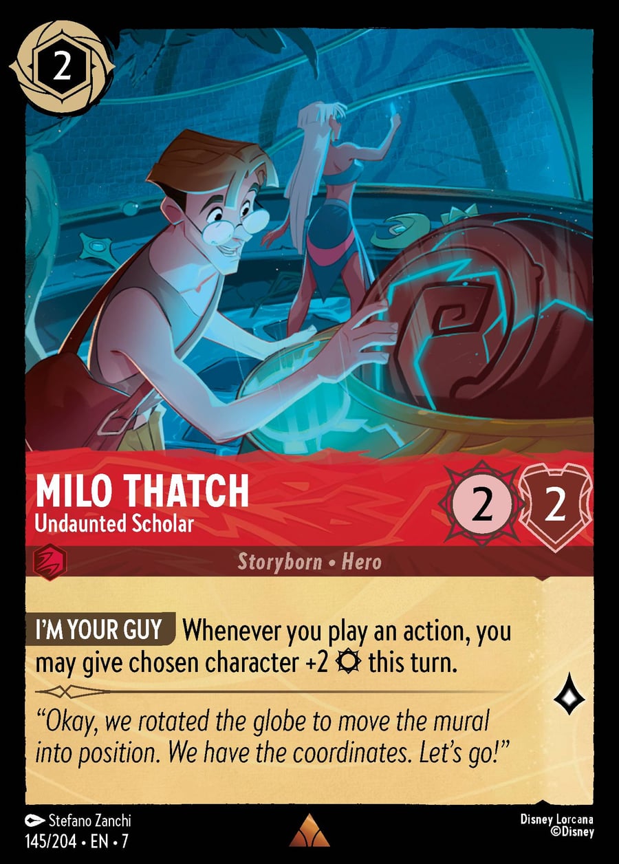 Milo Thatch - Undaunted Scholar card art