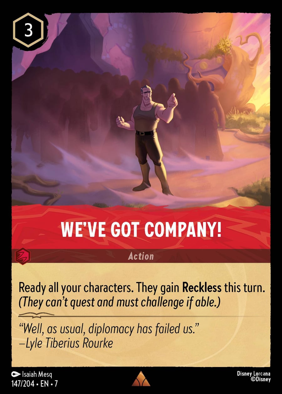 We've Got Company! card art