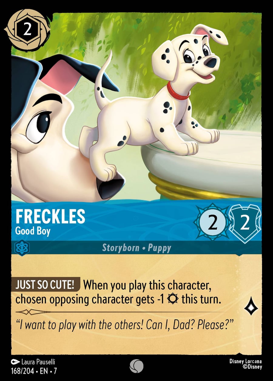 Freckles - Good Boy card art
