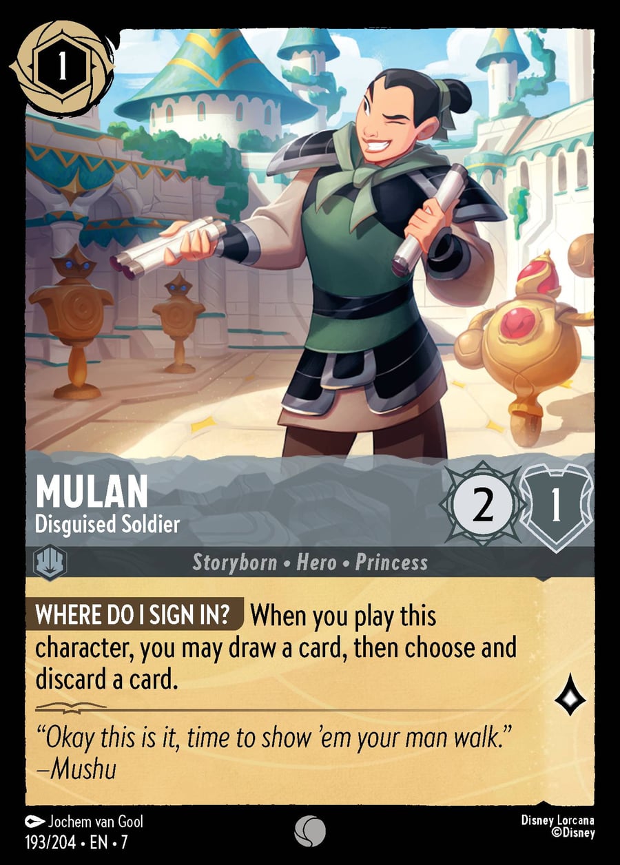 Mulan - Disguised Soldier card art