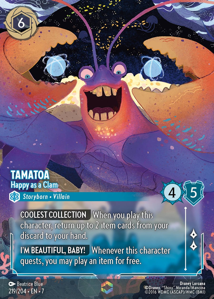 Tamatoa - Happy as a Clam card art