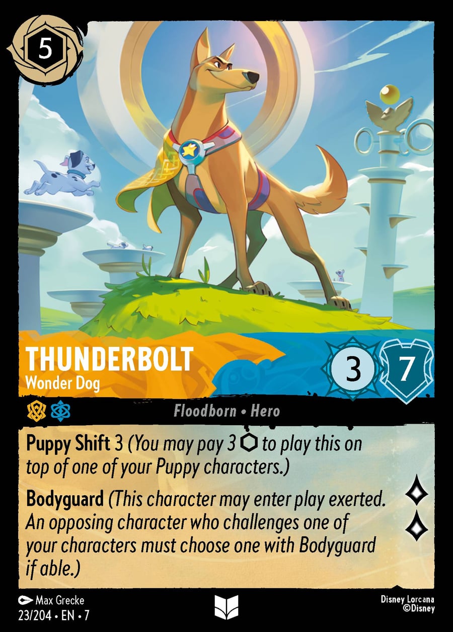 Thunderbolt - Wonder Dog card art