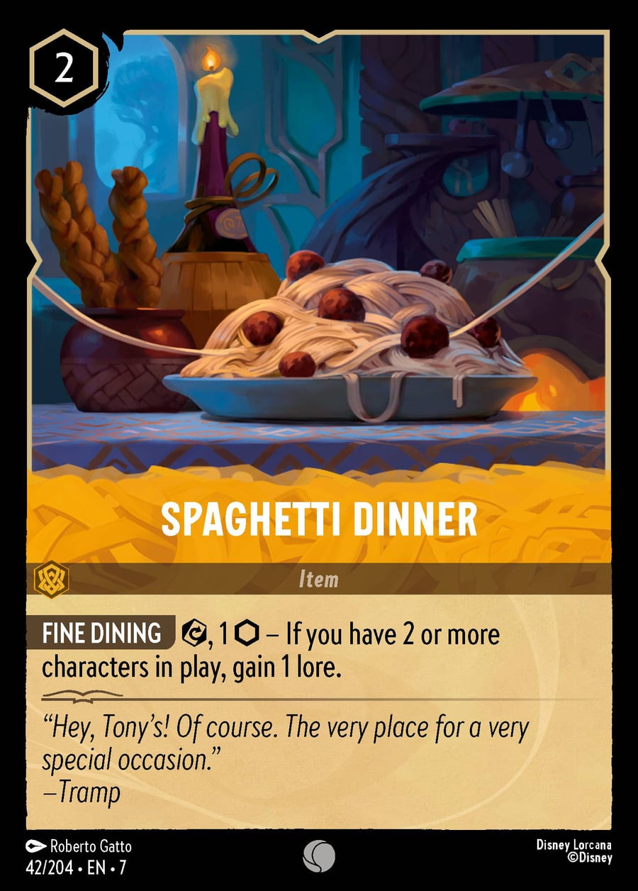 Spaghetti Dinner card art