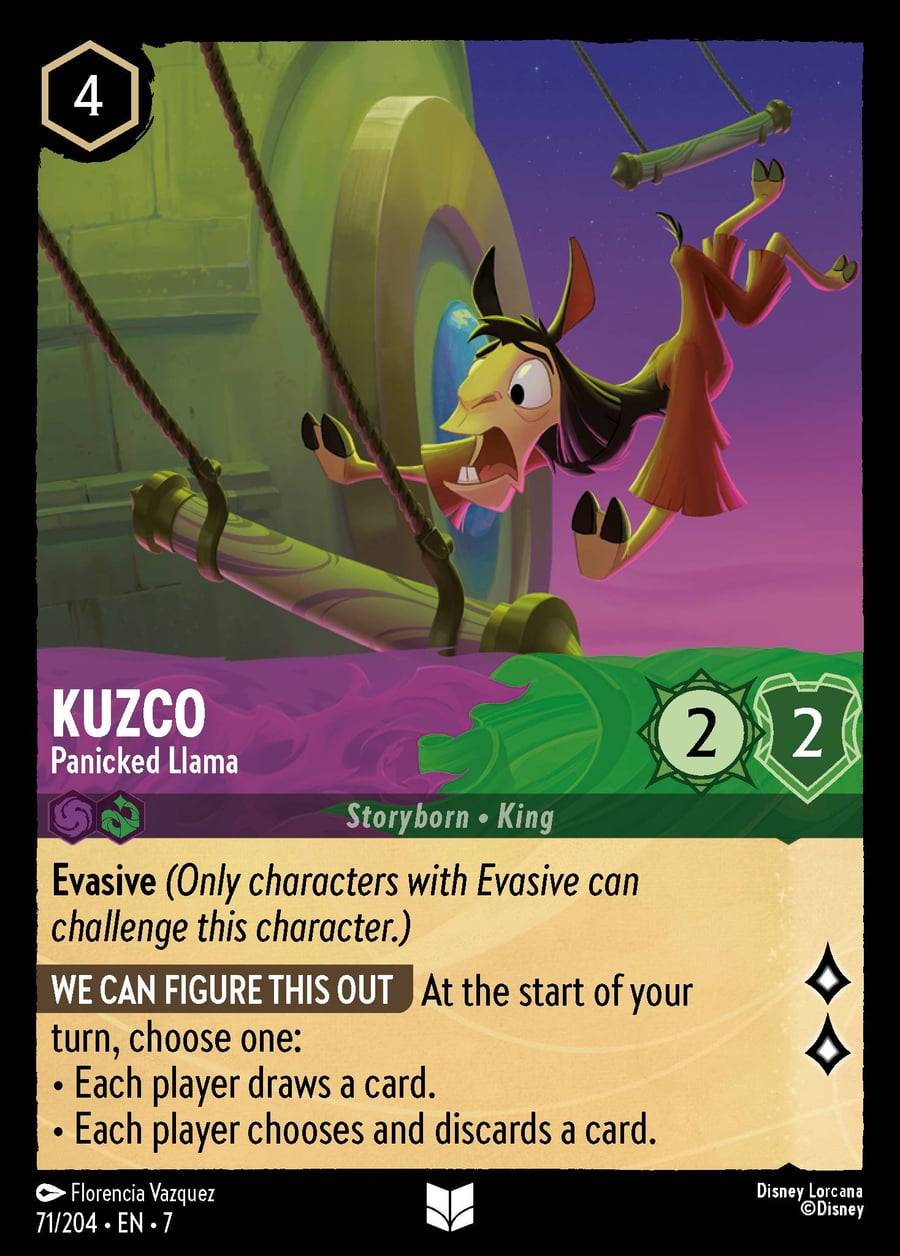 Kuzco - Panicked Llama card art