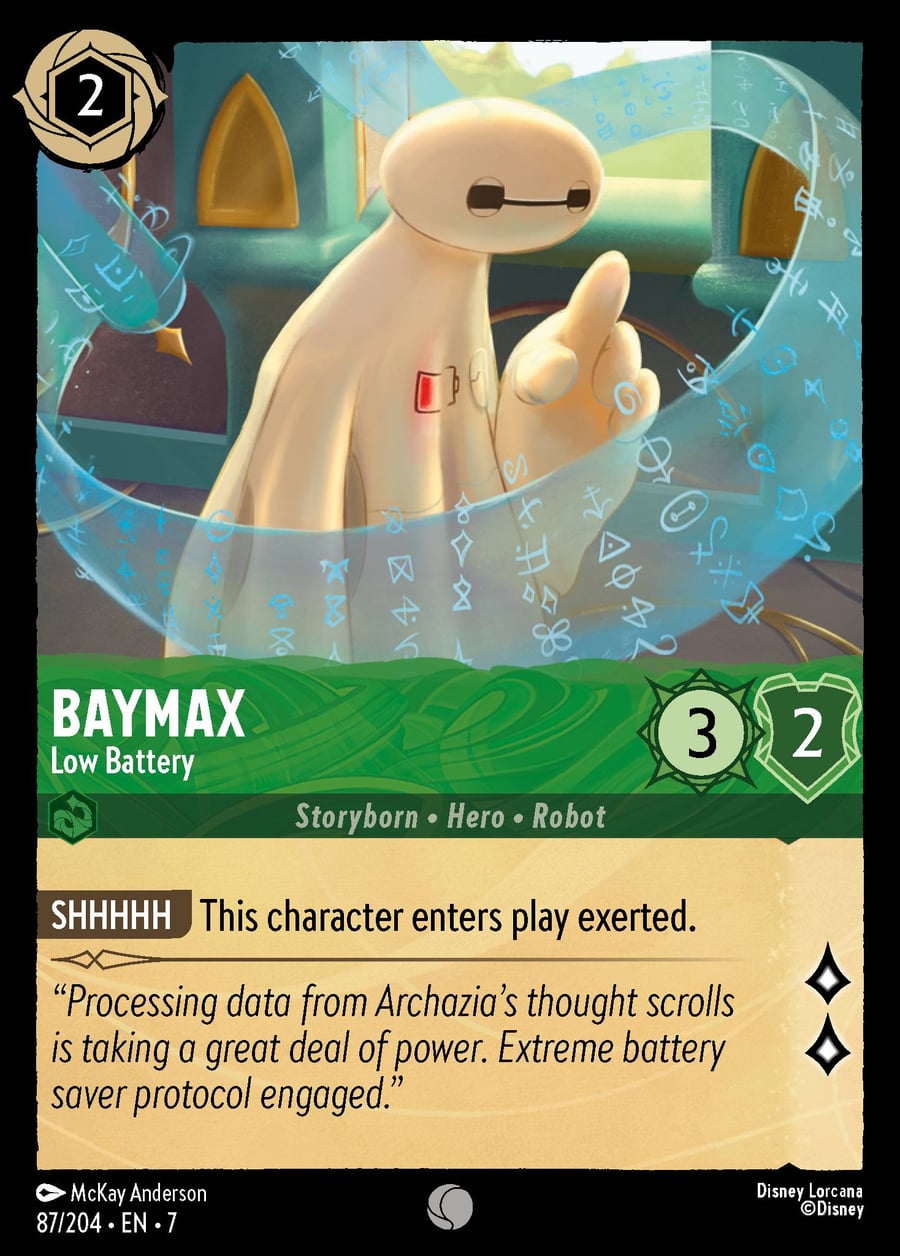 Baymax - Low Battery card art