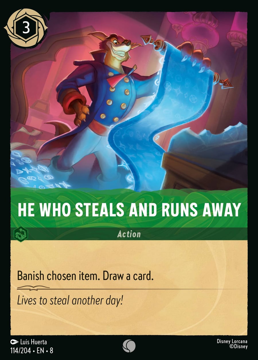 He Who Steals and Runs Away card art