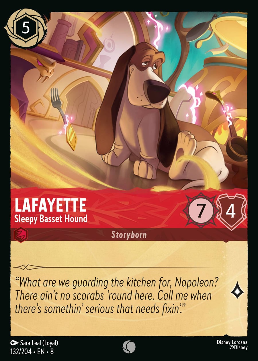 Lafayette - Sleepy Basset Hound card art