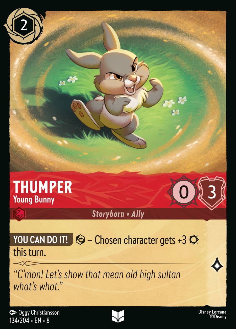 Thumper - Young Bunny card art