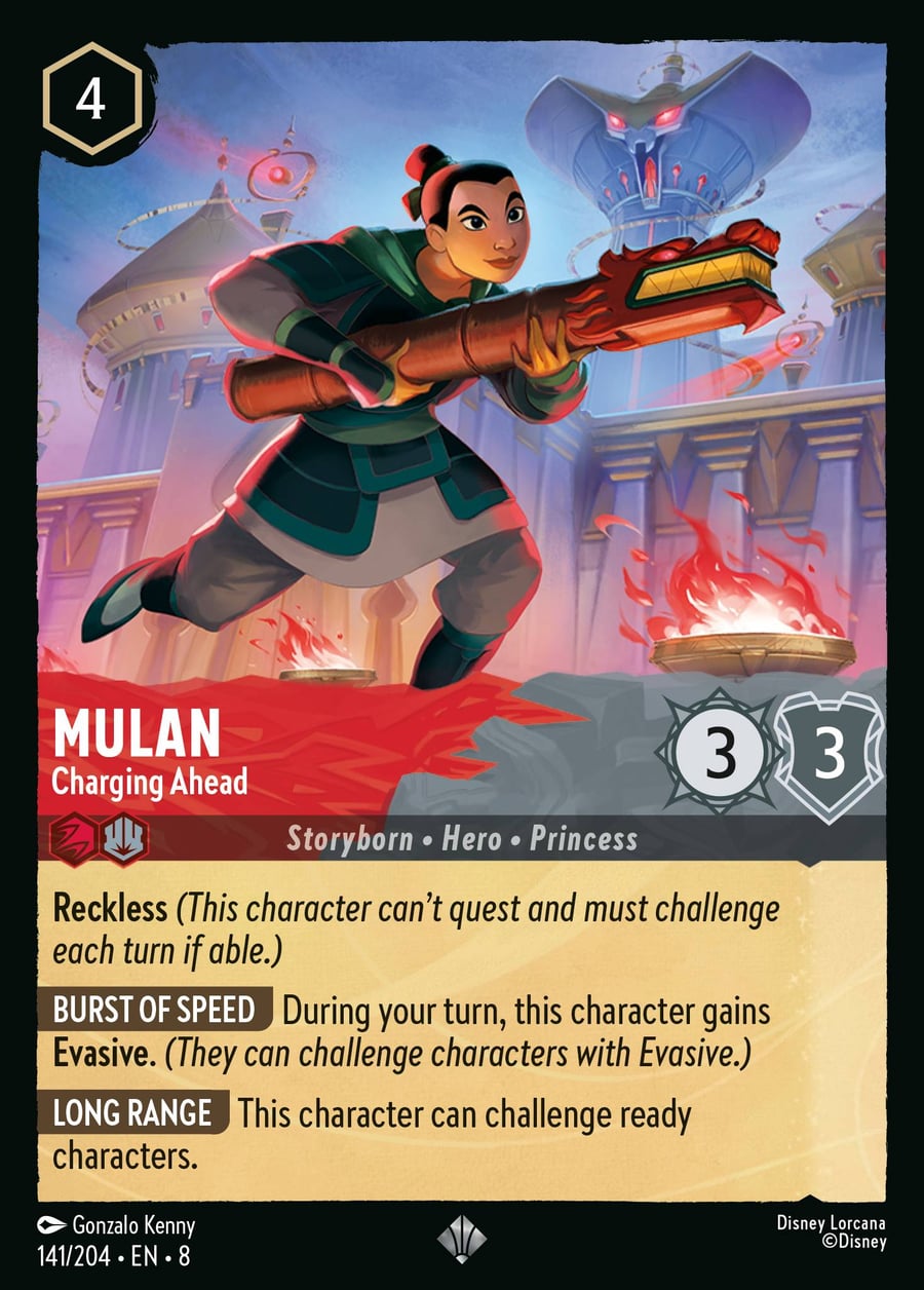 Mulan - Charging Ahead card art