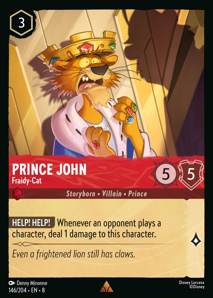 Prince John - Fraidy-Cat card art