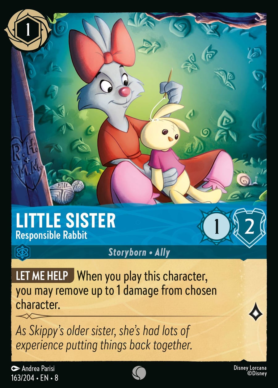Little Sister - Responsible Rabbit card art