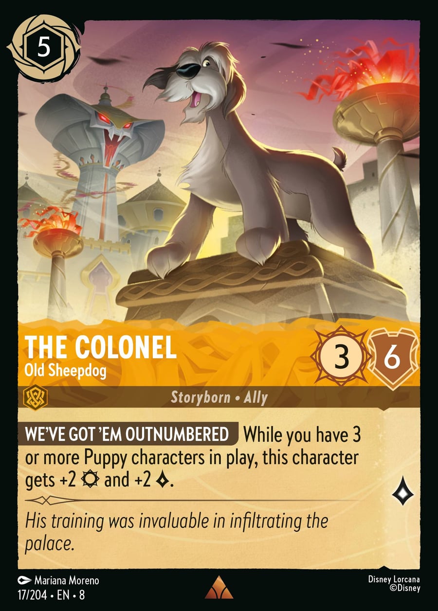 The Colonel - Old Sheepdog card art