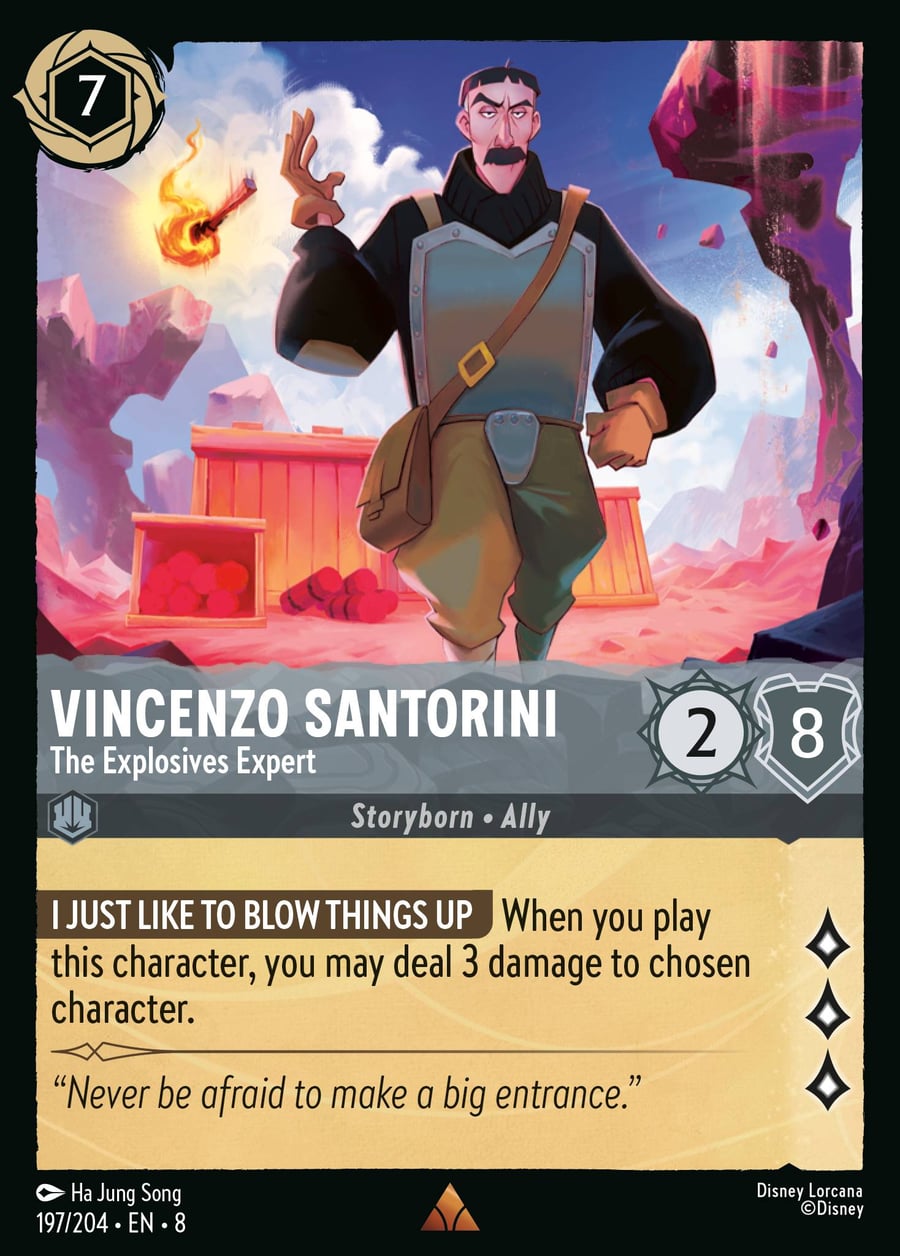 Vincenzo Santorini - The Explosives Expert card art