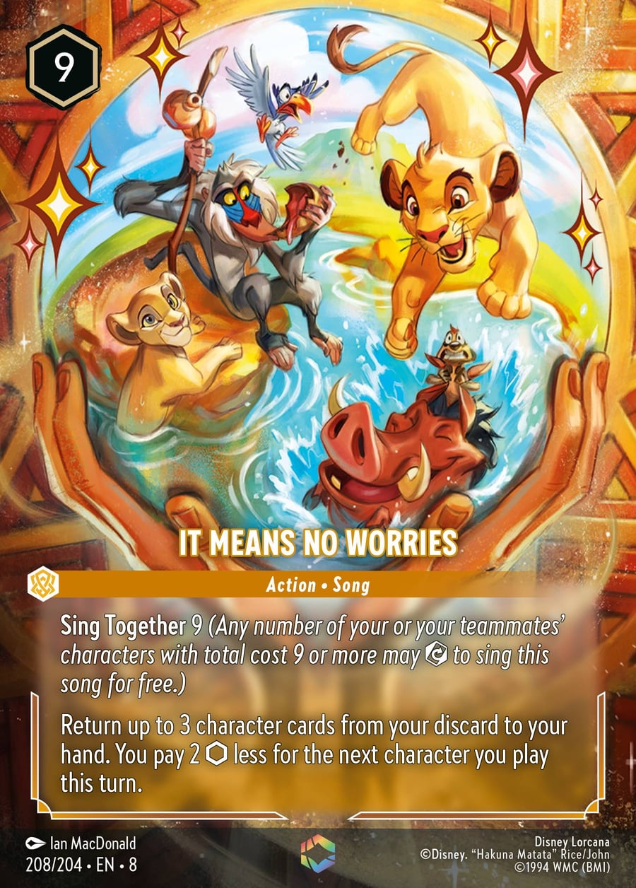 It Means No Worries card art