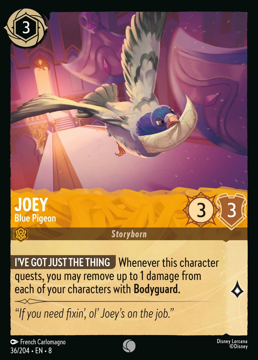 Joey - Blue Pigeon card art
