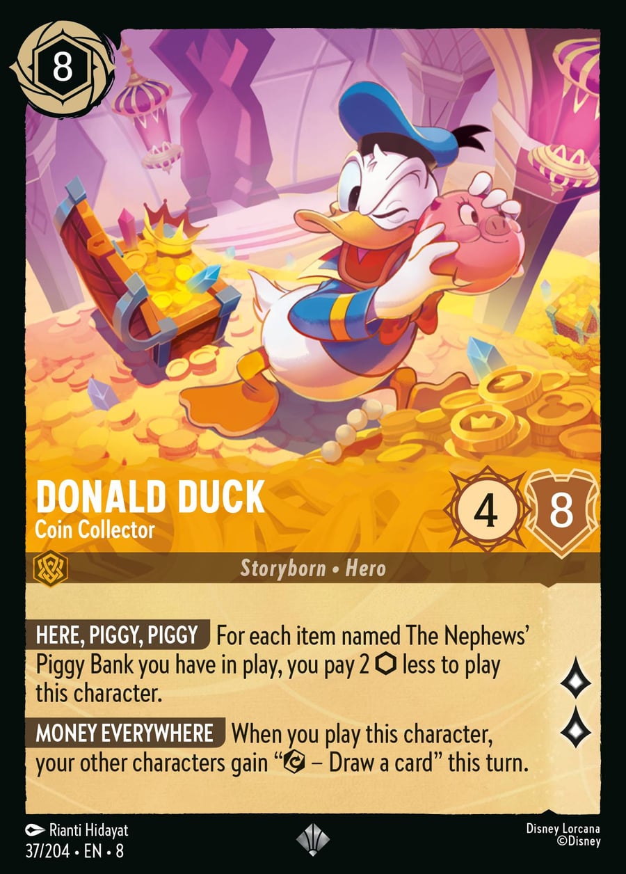 Donald Duck - Coin Collector card art