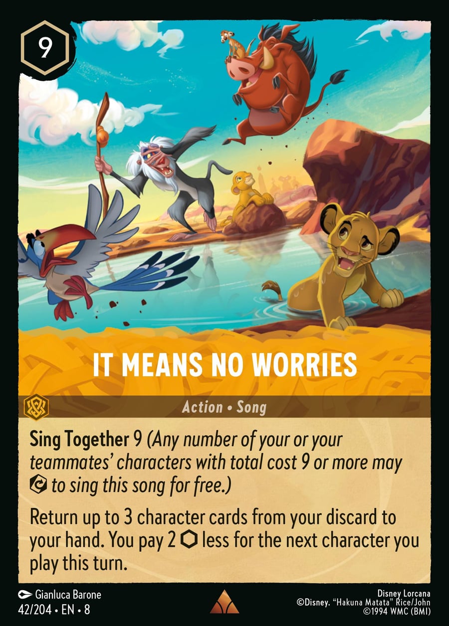 It Means No Worries card art