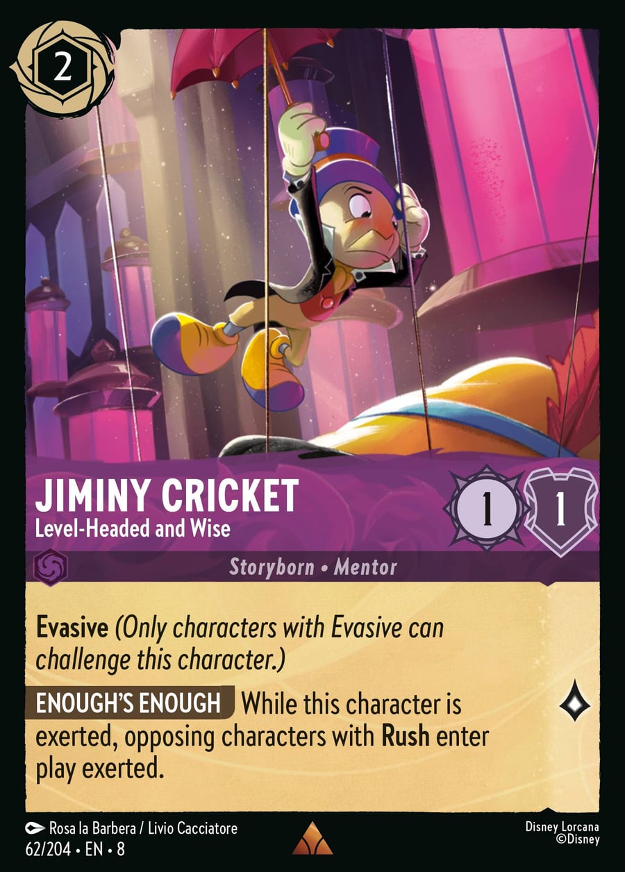 Jiminy Cricket - Level-Headed and Wise card art