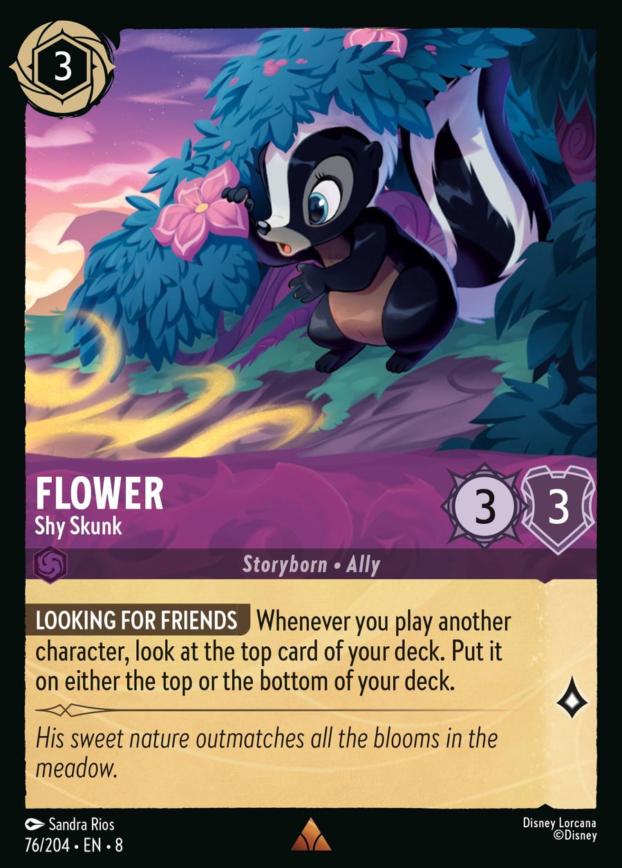 Flower - Shy Skunk card art