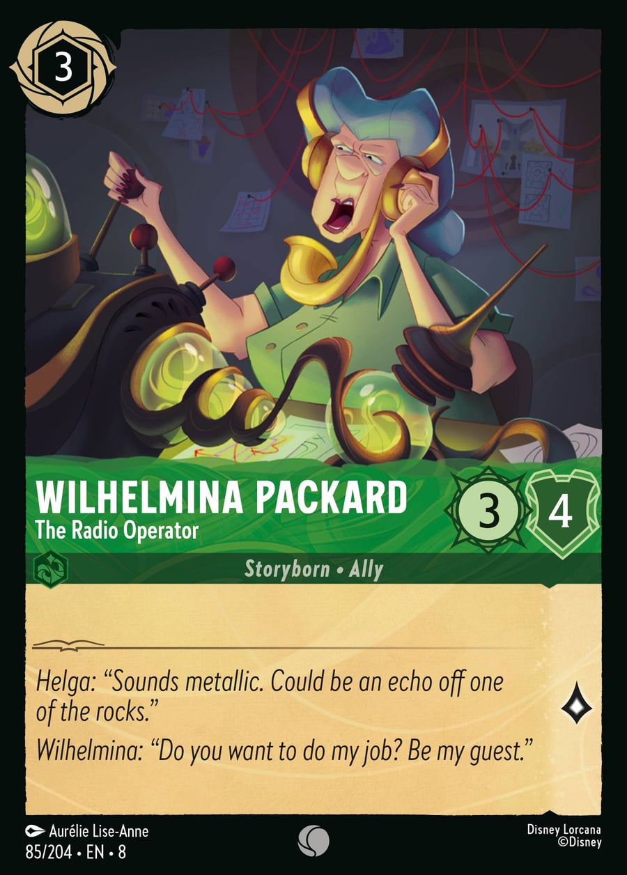 Wilhelmina Packard - The Radio Operator card art