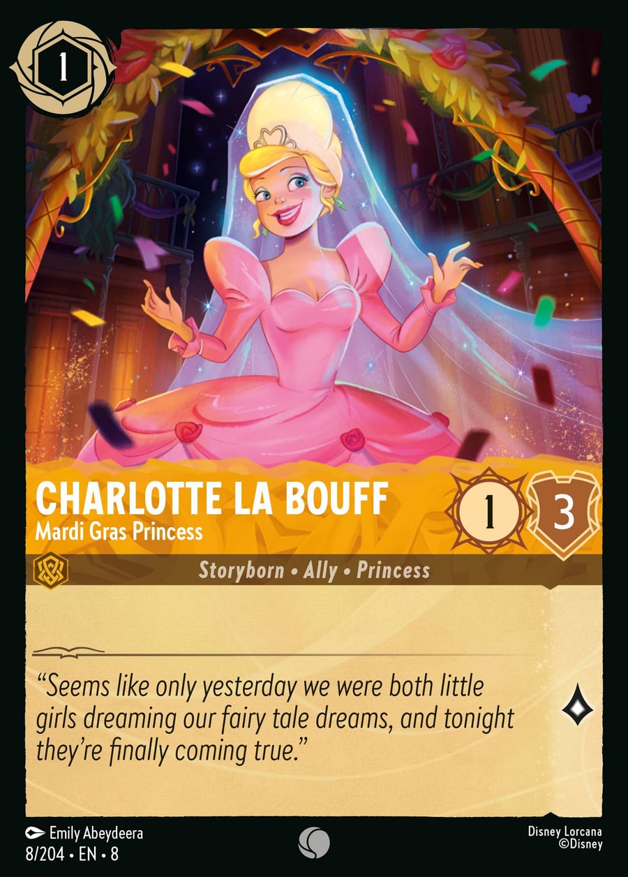 Charlotte La Bouff - Mardi Gras Princess card art