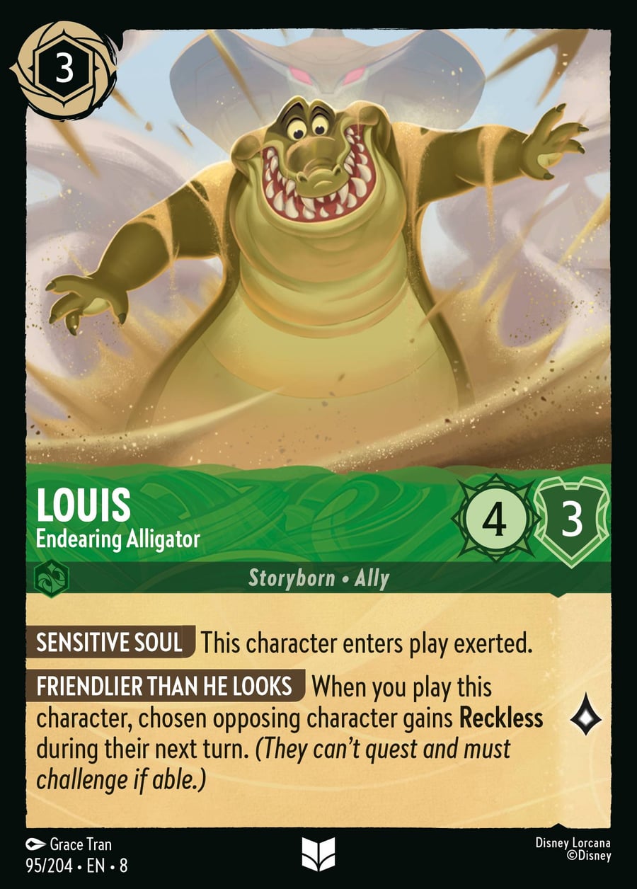 Louis - Endearing Alligator card art