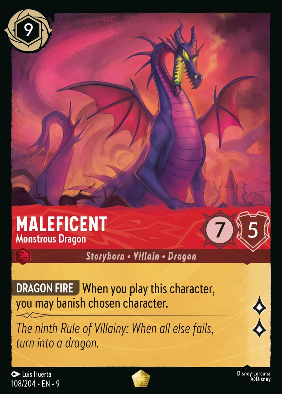 Maleficent - Monstrous Dragon card art
