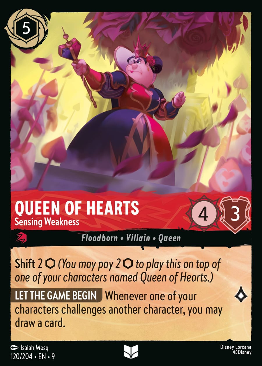 Queen of Hearts - Sensing Weakness card art