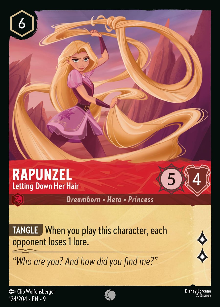 Rapunzel - Letting Down Her Hair card art