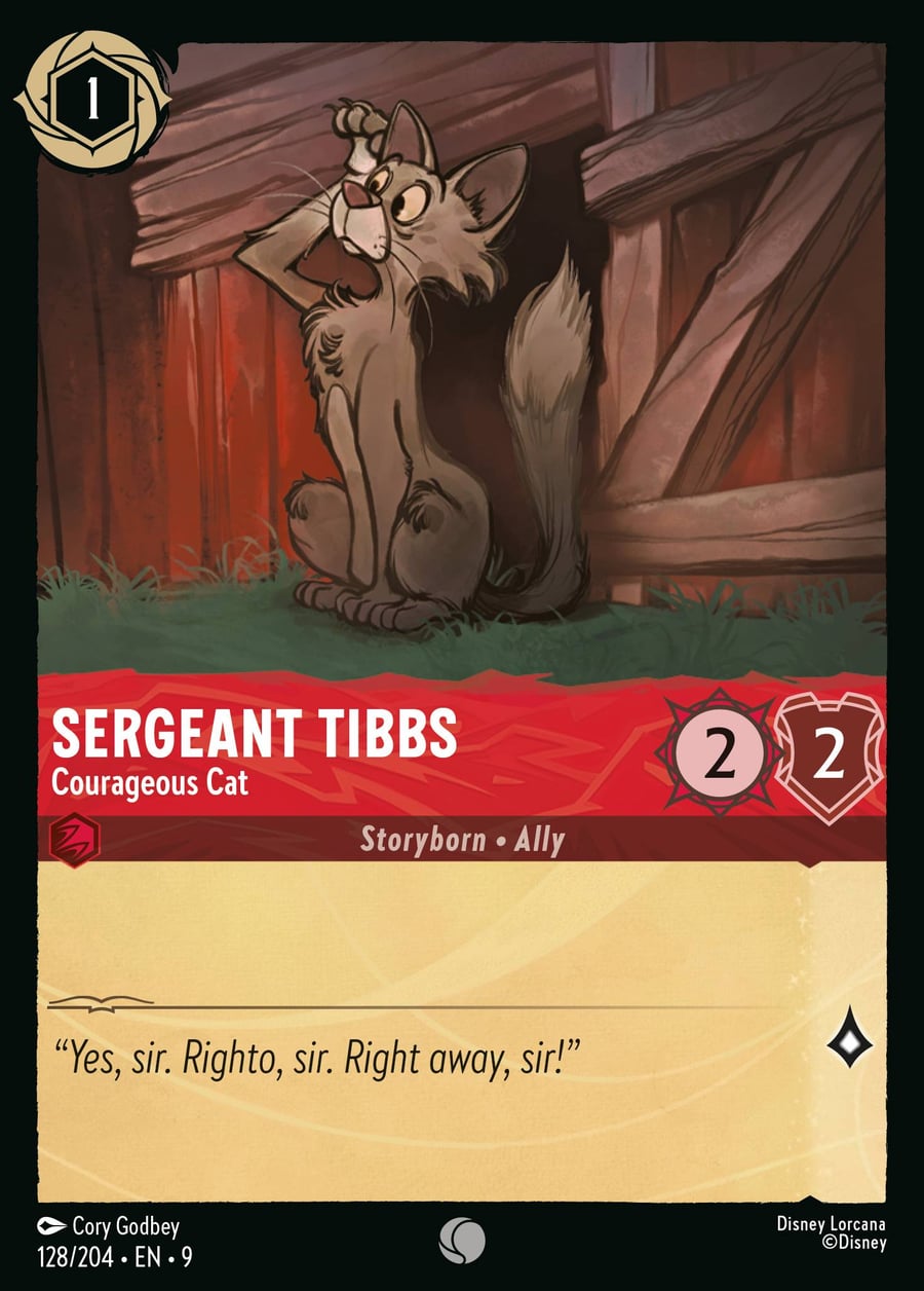 Sergeant Tibbs - Courageous Cat card art