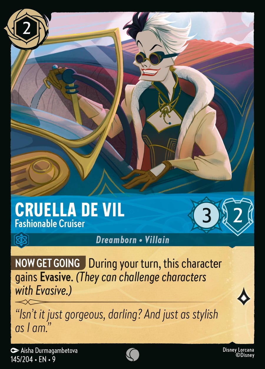 Cruella De Vil - Fashionable Cruiser card art