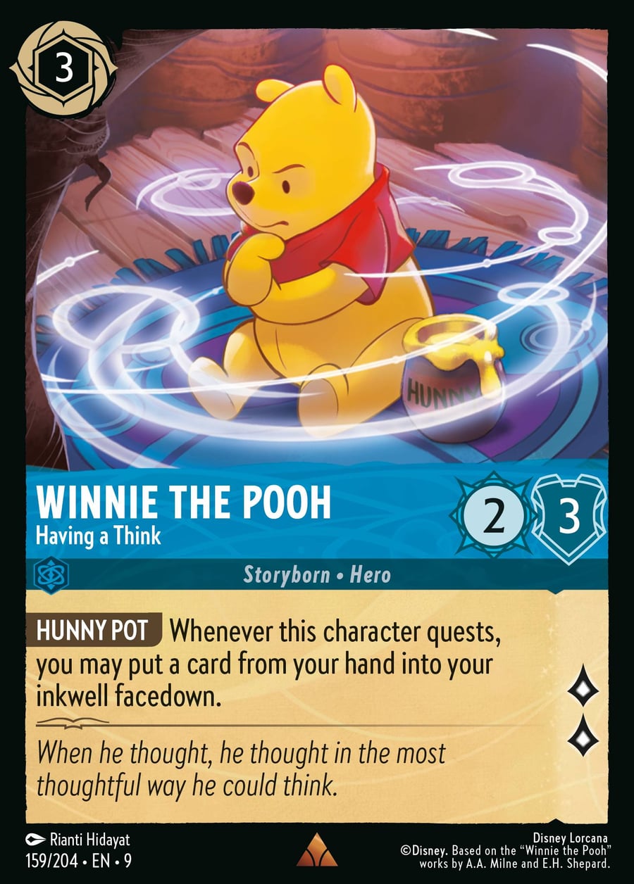 Winnie the Pooh - Having a Think card art