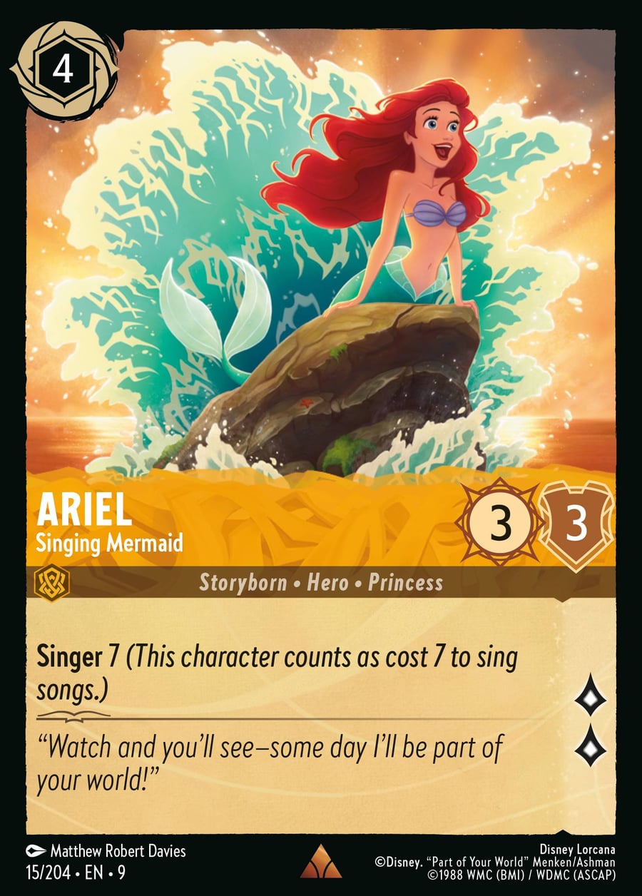 Ariel - Singing Mermaid card art