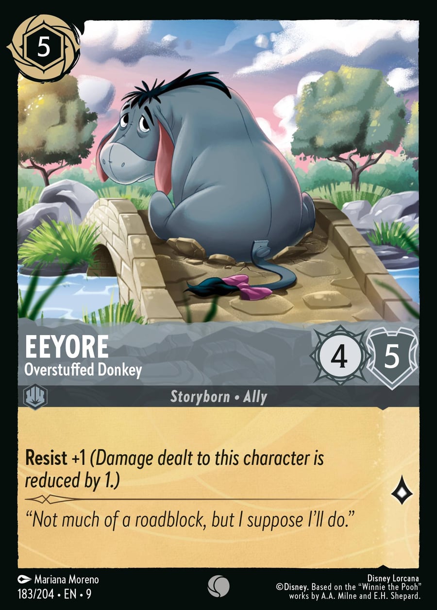Eeyore - Overstuffed Donkey card art