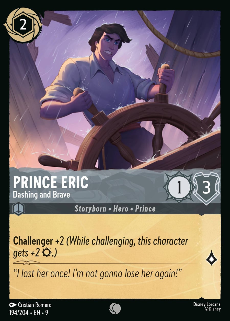 Prince Eric - Dashing and Brave card art