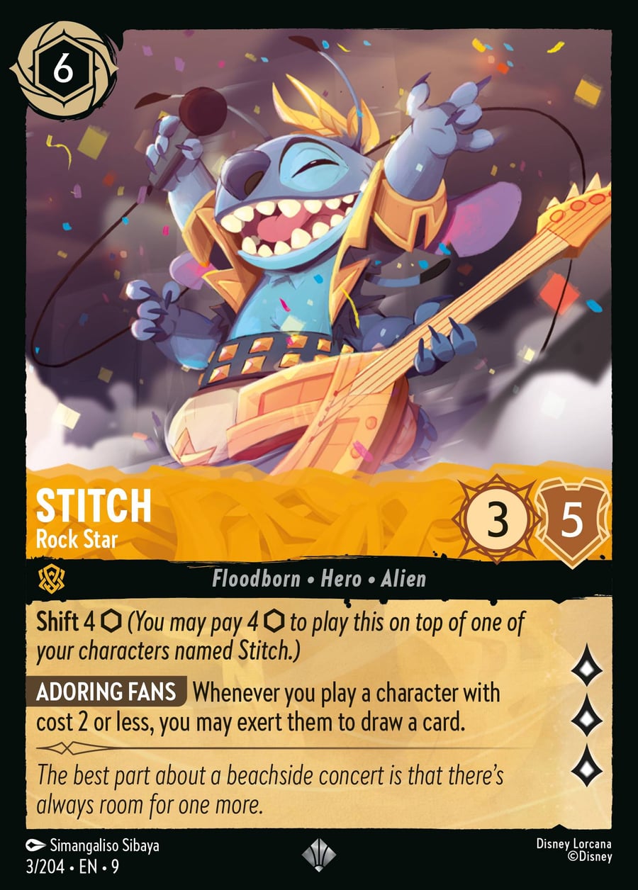 Stitch - Rock Star card art