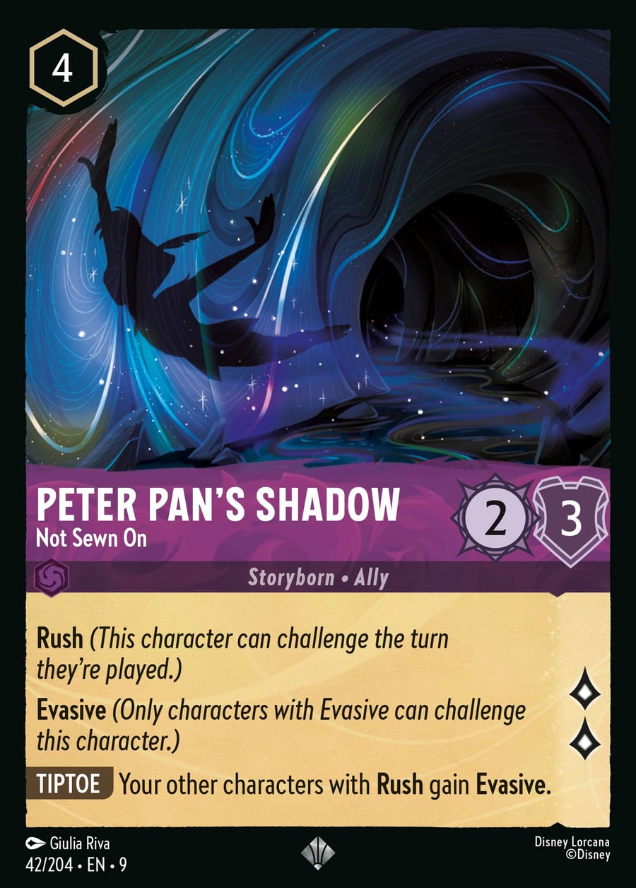 Peter Pan's Shadow - Not Sewn On card art