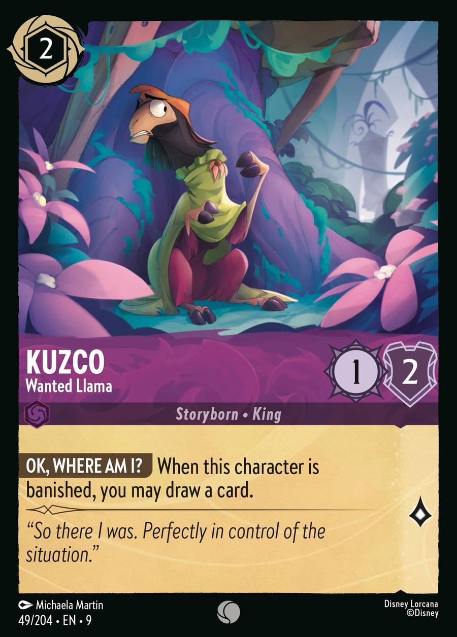 Kuzco - Wanted Llama card art