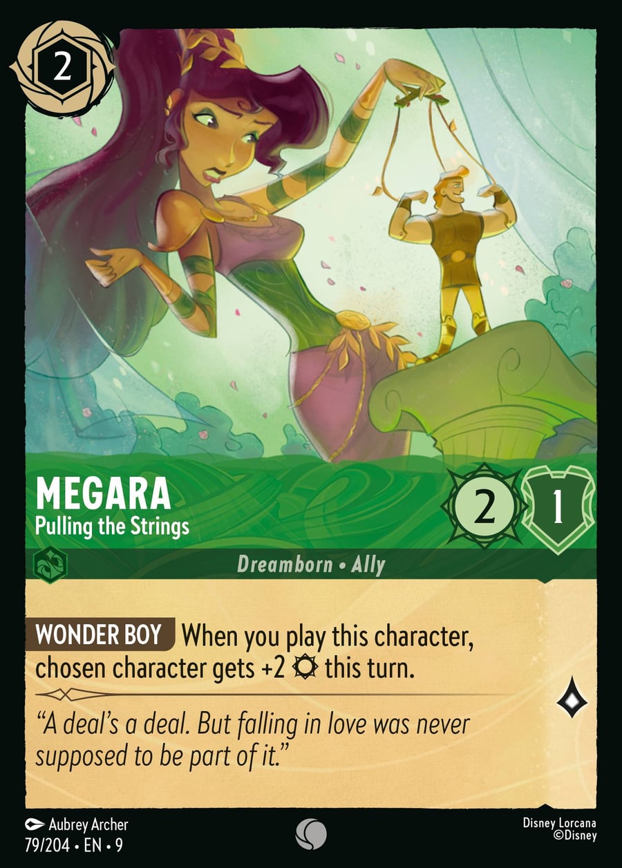 Megara - Pulling the Strings card art
