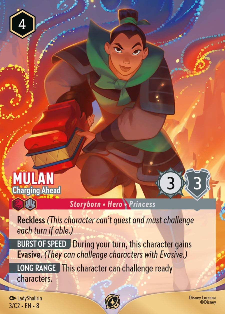 Mulan - Charging Ahead card art