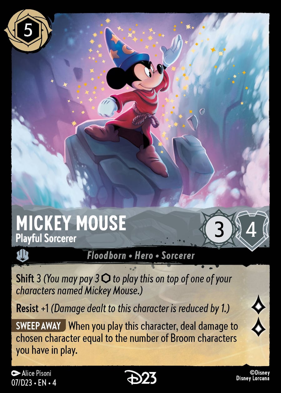 Mickey Mouse - Playful Sorcerer card art