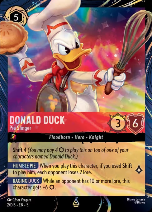 Donald Duck - Pie Slinger card art