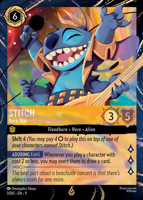 Stitch - Rock Star card art