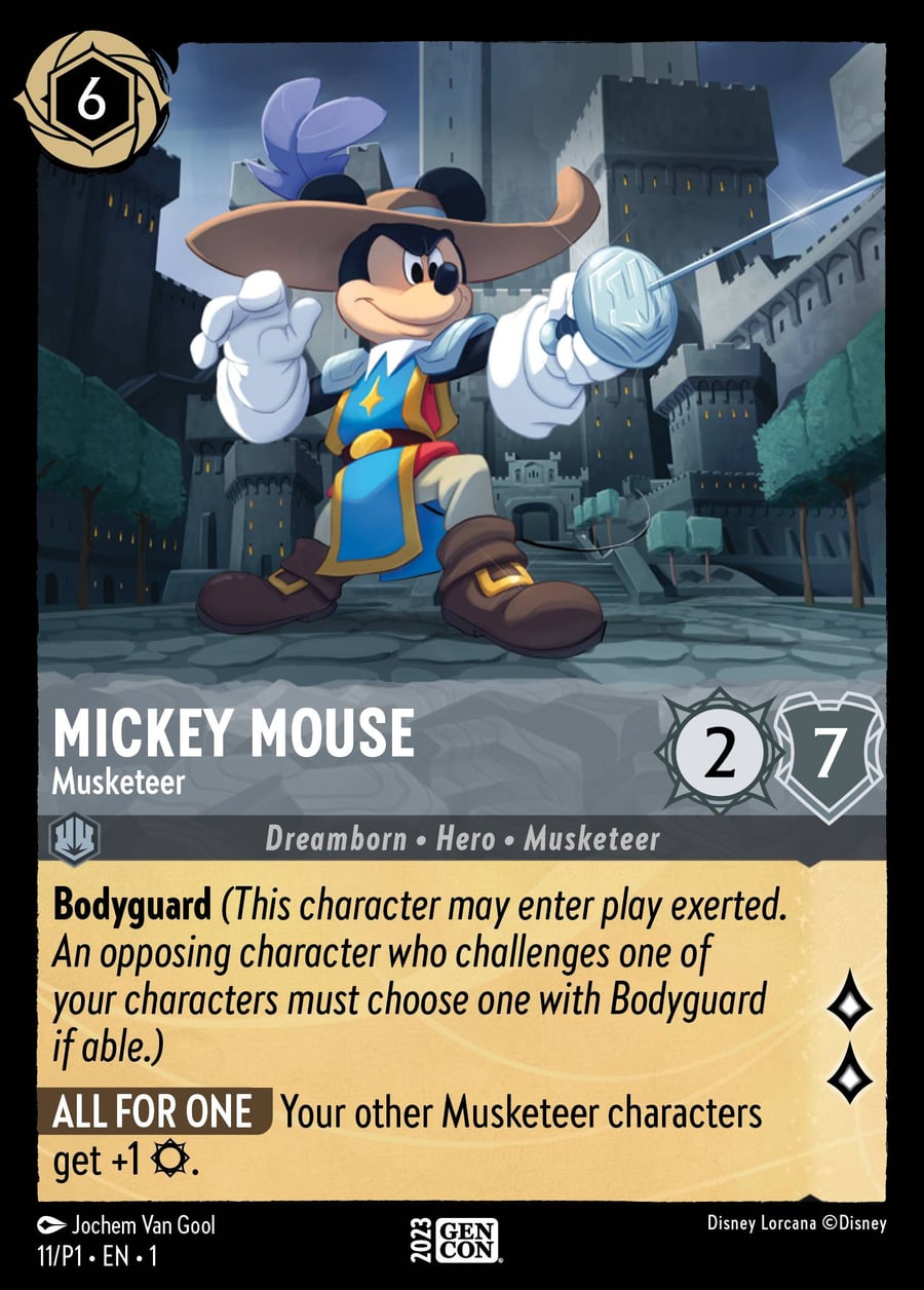 Mickey Mouse - Musketeer card art